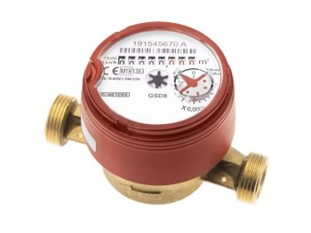 DN15 GSD8-I meleg 1/2" 110mm 2,5m3/h BMeters vízóra, ETW szárazon futó 3/4" külső menetes lakásmérő