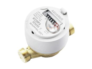 DN15 Aquarius hideg 1/2" 110mm 2,5m3/h MOM vízóra, ETK szárazon futó 3/4" külső menetes lakásmérő