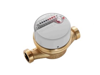 DN15 Aquarius S meleg 1/2" 110mm 2,5m3/h MOM vízóra, ETW szárazon futó 3/4" külső menetes lakásmérő