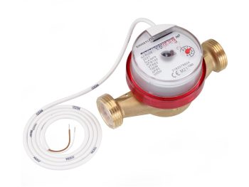 DN15 jeladós meleg 1/2" 110 mm 2,5m3/h 10L/impulzusadós vízóra, ETW szárazon futó REED impulzus jeladós 3/4" külső menetes lakásmérő